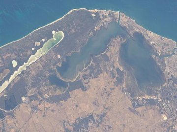 View of Western Australian coastline taken from above.